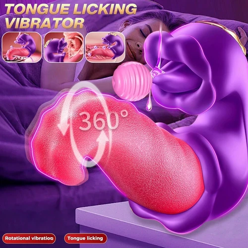 Licking Tongue Vibrator G-spot Clit Nipple Massager Oral Sex Toys for Women - Picture 2 of 6