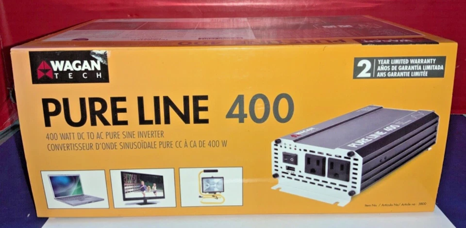 Wagan Tech Pure Line 1000 Watt DC to AC Pure Sine Inverter W/ Dash Mount Switch - Image 4 of 4