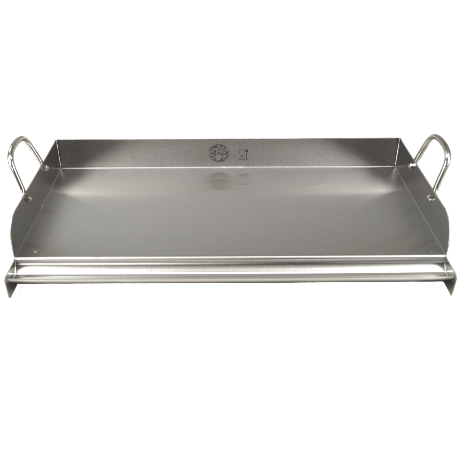 GVK ECO Edelstahl Grillplatte Grillaufsatz Grillpfanne Pizzaplatte in 3 Größen