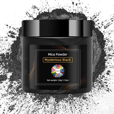 Black Mica Powder for Epoxy Resin, Soap, Candles, Lip Gloss 50g