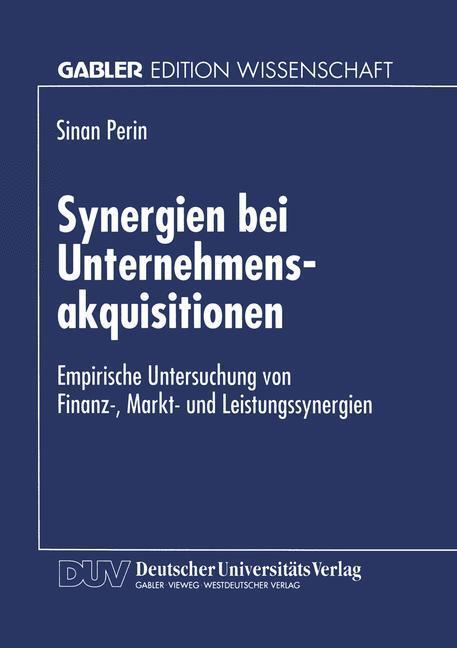 Thumbnail - Synergien Bei Unternehmensakquisitionen | Buch | 9783824464104