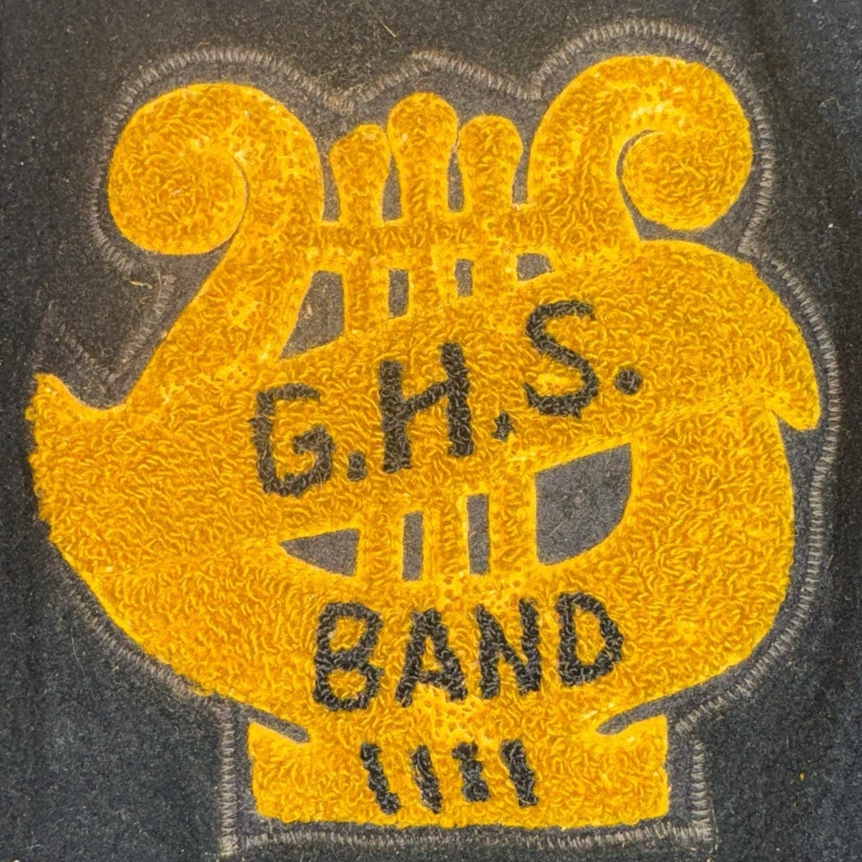 Chaqueta De Colección Años 40’s/50’s Varsity GHS Banda - Negra/Amarilla - Talla Pequeña Foto 2 de 4