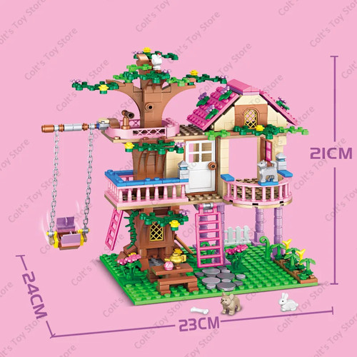 Friendship Tree House Villa Castle Building Blocks Model Figures Toys Girls Gift - Picture 5 of 17