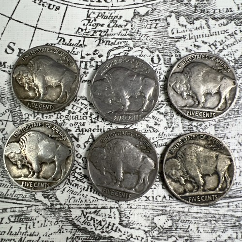 Lot of 6 Better grade Buffalo Nickels - BN1 - Bild 8 von 11