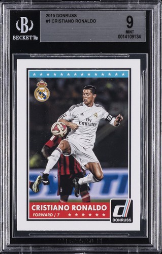 2015 PANINI DONRUSS #1 CRISTIANO RONALDO BGS 9