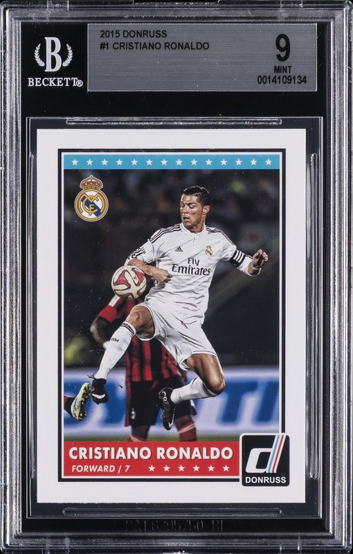 2015 PANINI DONRUSS #1 CRISTIANO RONALDO BGS 9