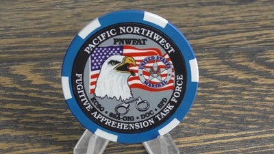 US Marshal PNWEAT Fugitive Apprehension Task Force Ceramic Challenge Coin #F369