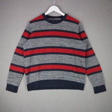 Tommy Hilfiger Knit Striped Sweater Mens Large Vintage