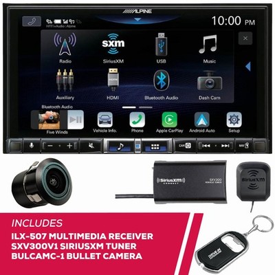 Alpine ILX-507 7'' Digital Multimedia w/ Bullet Camera & SiriusXM Tuner