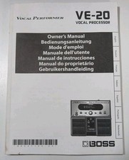 Boss VE-20 Vocal Processor Owners Manual