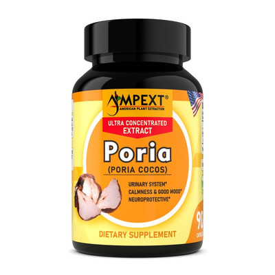 Poria Cocos Extract - Only Fruiting Bodies, Over 30% Beta-Glucans, 90 c