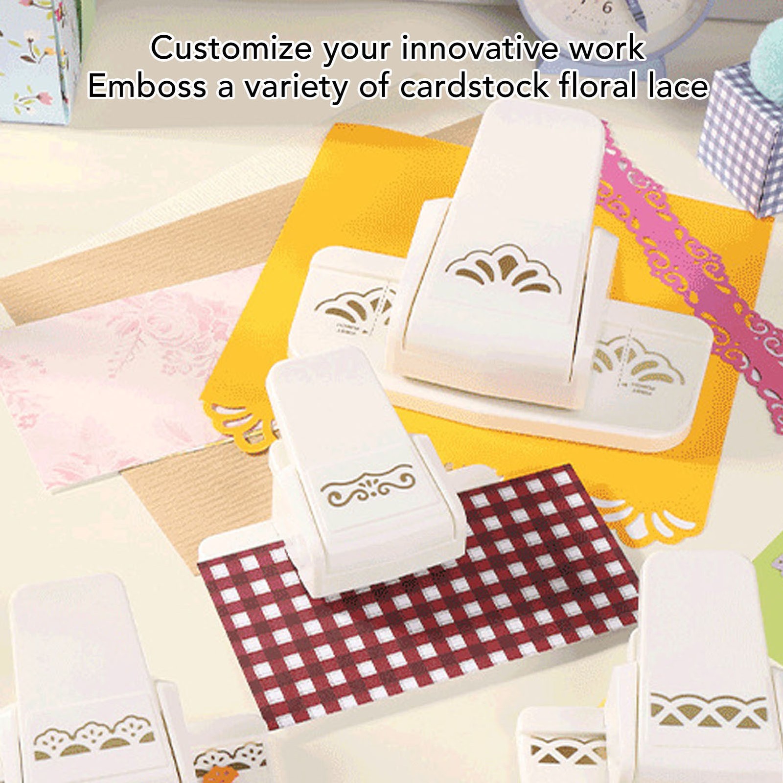 Border Edges Craft Punch Plastic And Metal Portable Paper Flower Embossing Punch