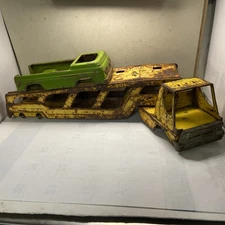 VINTAGE NYLINT HAULER  TRUCK PRESSED STEEL CAB AND Trailer And Econoline Body. =