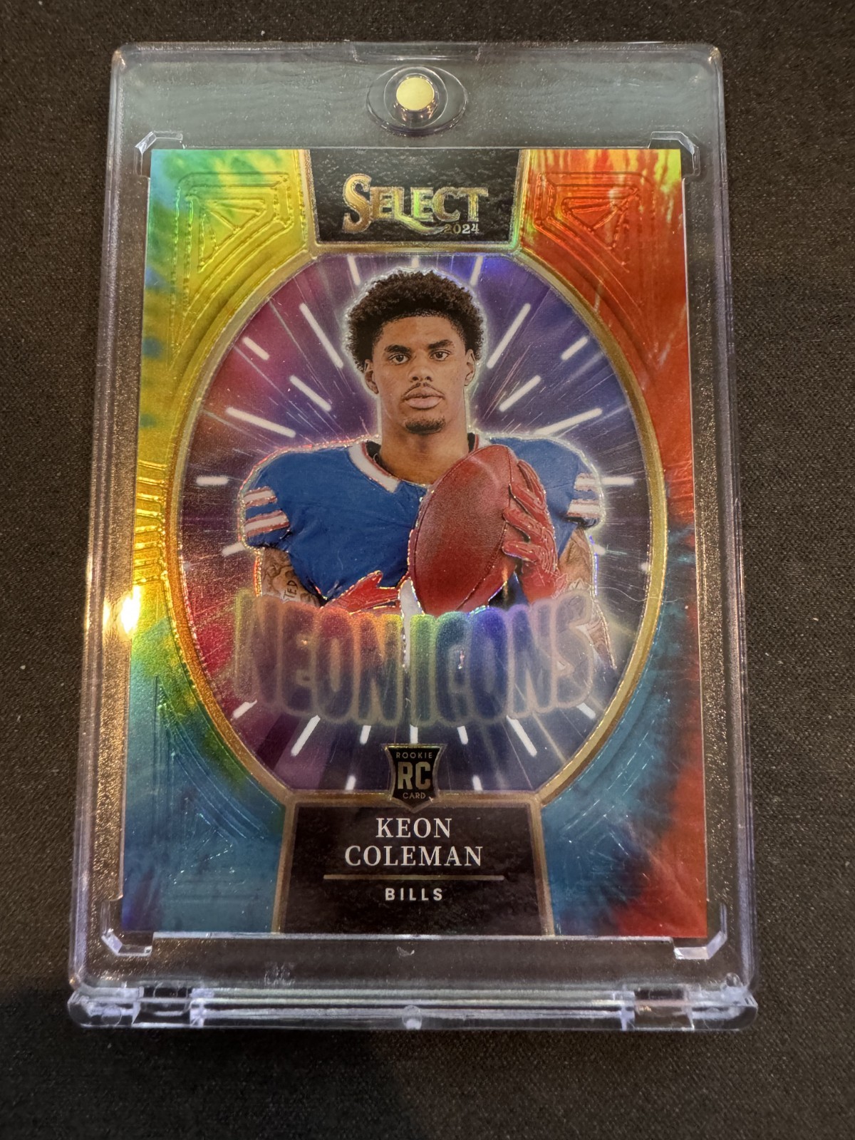 2024 Panini Select - Select Future Keon Coleman #2 Tie-Dye Prizm /25 (RC)