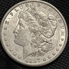 1887-S 1$MORGAN SILVER DOLLAR  AU55/MS GREAT Condition original US Coin