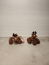 Vintage 1979 Hallmark 2 Rodney Reindeer Plush Toys Stuffed Animals B17