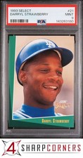 1993 SELECT #21 DARRYL STRAWBERRY DODGERS POP 6 PSA 9