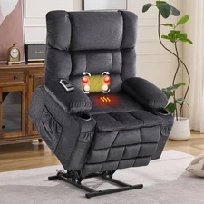 Dual Motor Large Power Lift Recliner Chair for Elderly, Lay Flat Lift Chair