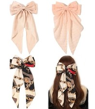 LFOUVRE Hair Accessories - Dotted Chain Bows, Bowknot Barrettes Mixed Color D