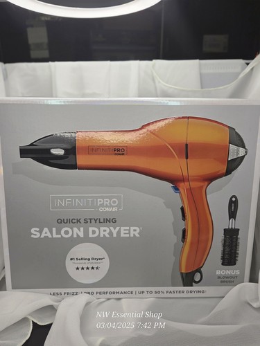 Infinite Pro Quick Styling Dryer Conair 259NPRY 1875W Hair Dryer Orange New - Picture 2 of 5