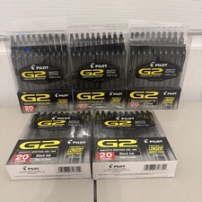 5 packs of 20-Pack Pilot G2 Premium Gel Ink Pens Fine Point Black Ink, Brand New