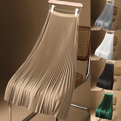 Stylischer A-Linien Satin Rock für Damen mit eleganten Falten und bequemer Passform