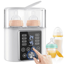 12-in-1 Baby Bottle Warmer with LCD Display and 24H Temperature Control