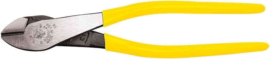 Klein Tools 9-Inch Diagonal Cutting Pliers USA Made Yellow D2000-49