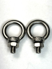  2 Two Stainless Steel 304 M10 x 18mm Lg Lifting Eye Bolt for Hanging Speakers