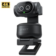 EMEET PIXY 4K PTZ Webcam Dual Camera AI Tracking 0.2s Autofocus 3 Mics OBS