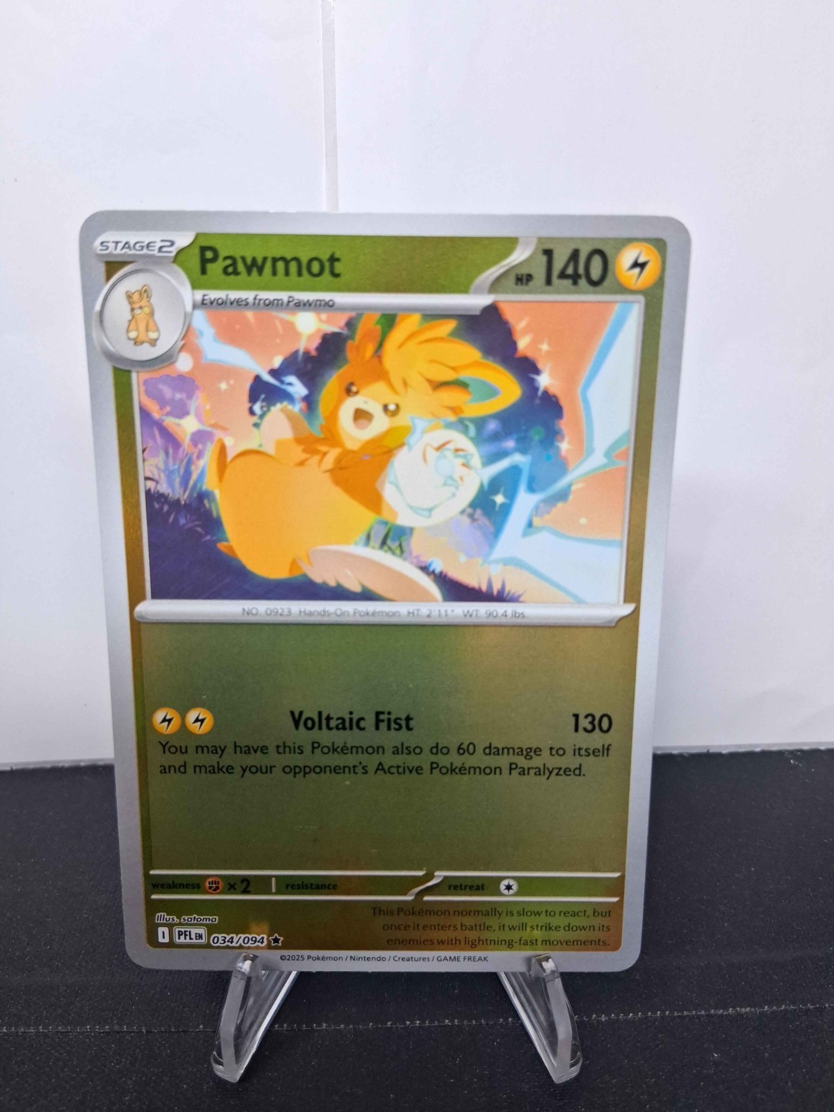 Pawmot 034/094 (Reverse Holo) ME02 Phantasmal Flames PFL - Pokemon - NM/M