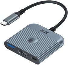 4K USB-C to HDMI Adapter with Power and USB-A