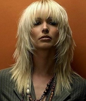 Sexy Echthaar Hellblond Lang Glatt Perücke Neu Damen Perücke Wig fashion DE!