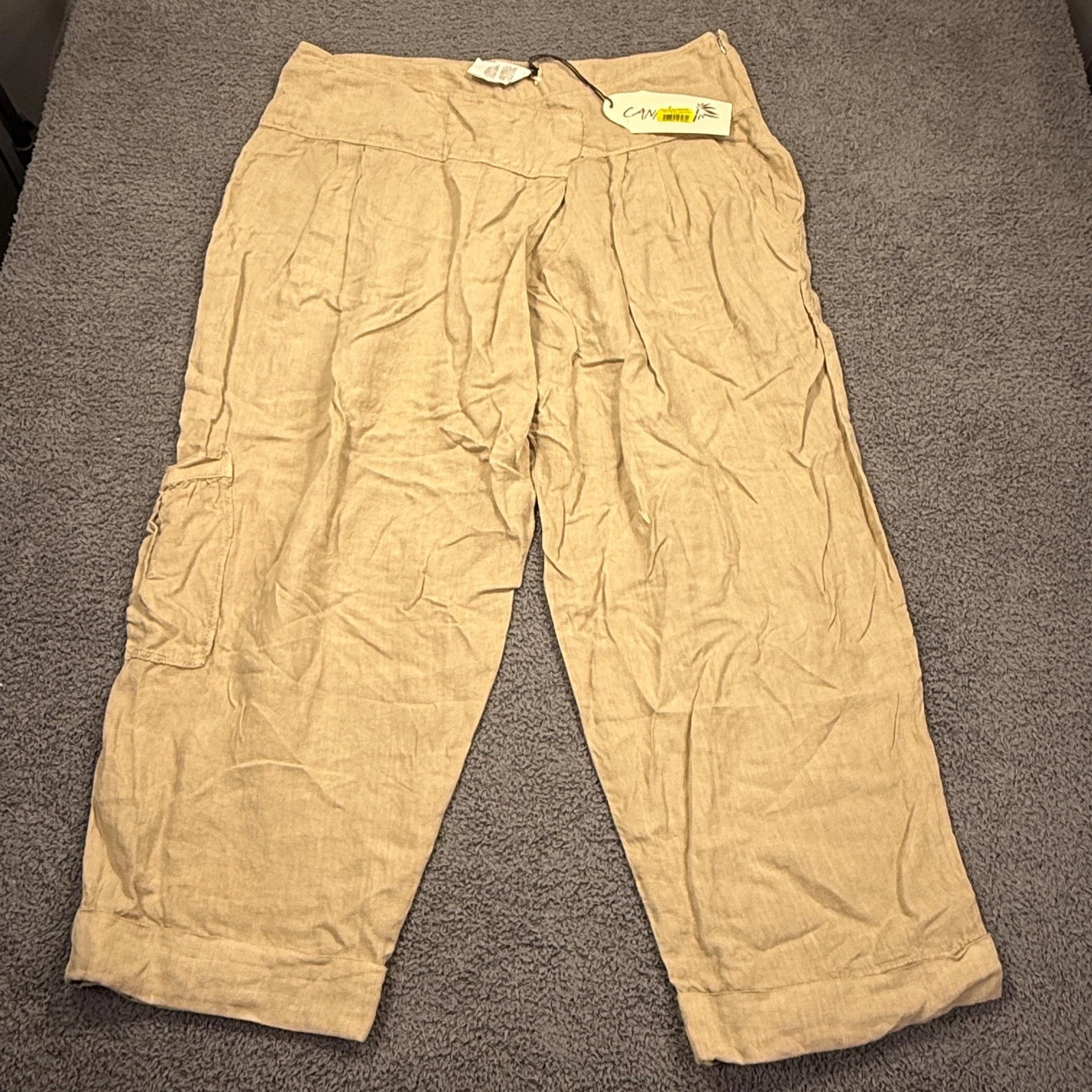 Cannisse Burlap Pants Women 16 Beige Linen Lagenlook Cropped Capri Cargo Baggy
Opens in a new window