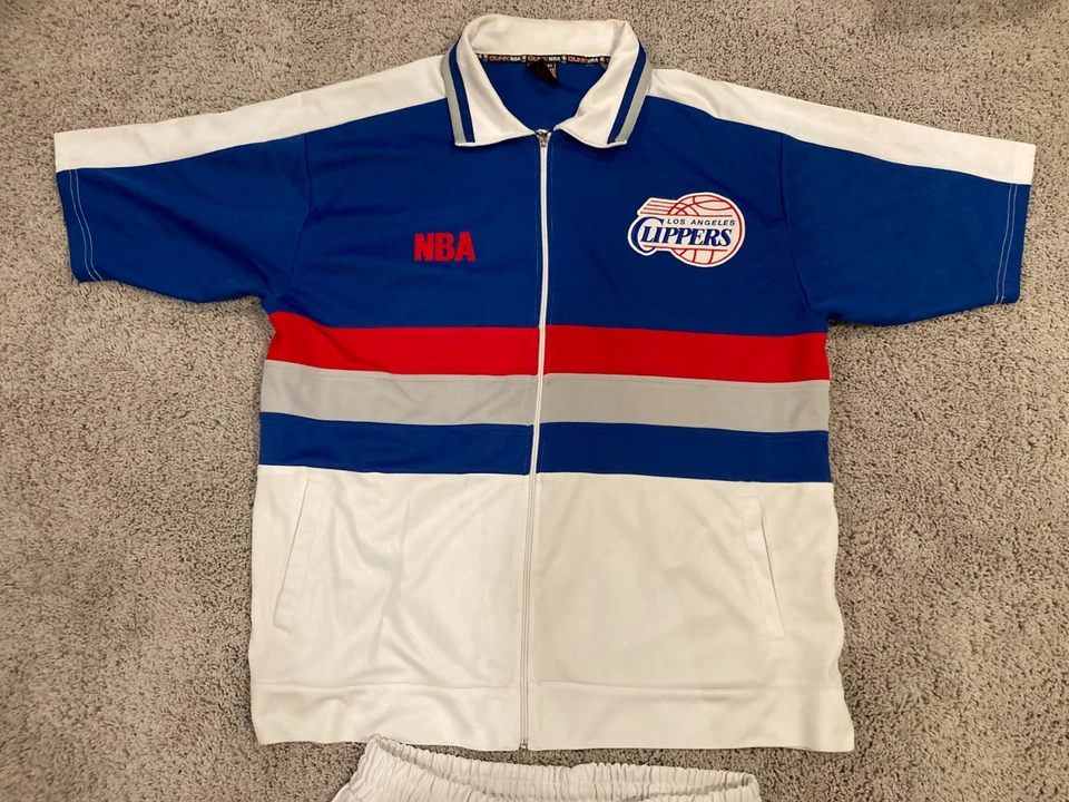 OUNK LA San Diego Clippers Sewn Warm-Up Tracksuit Set Men’s 2XL Jacket & Pants - Image 2 of 4