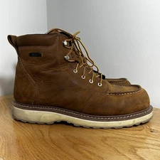 Danner Cedar River Men's 6" Leather WP Moc Toe Boots Brown Size 12 EE Work Wear