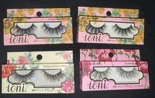 Ioni Eyelashes 3D Faux Mink Lashes Natural Reusable 100% Handmade Lot Of 4 New