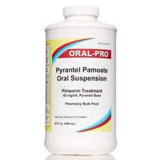 Oral-Pro, Pyrantel Pamoate Oral Suspension 32 Fl Oz Pack of 1 , White