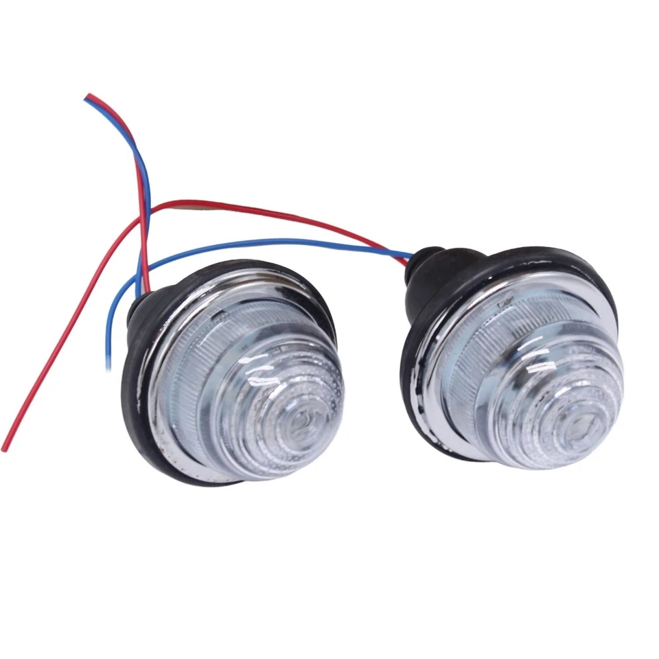 Luz de intermitente/parada blanca delantera/trasera 72 mm 2 piezas para Mini Morris Minor clásico Foto 3 de 4
