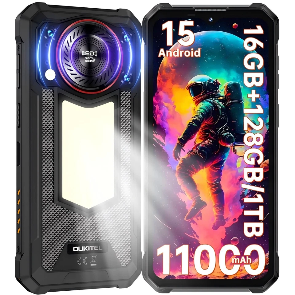 OUKITEL WP53S Outdoor Smartphone Android15 11000mAh Handy Ohne Vertrag 6.52 Zoll