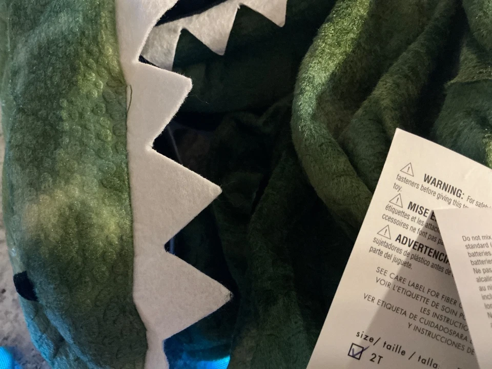 POTTERY BARN KIDS LIGHT-UP T REX DINOSAUR HALLOWEEN COSTUME SIZE 2T-NWT - Image 4 of 4