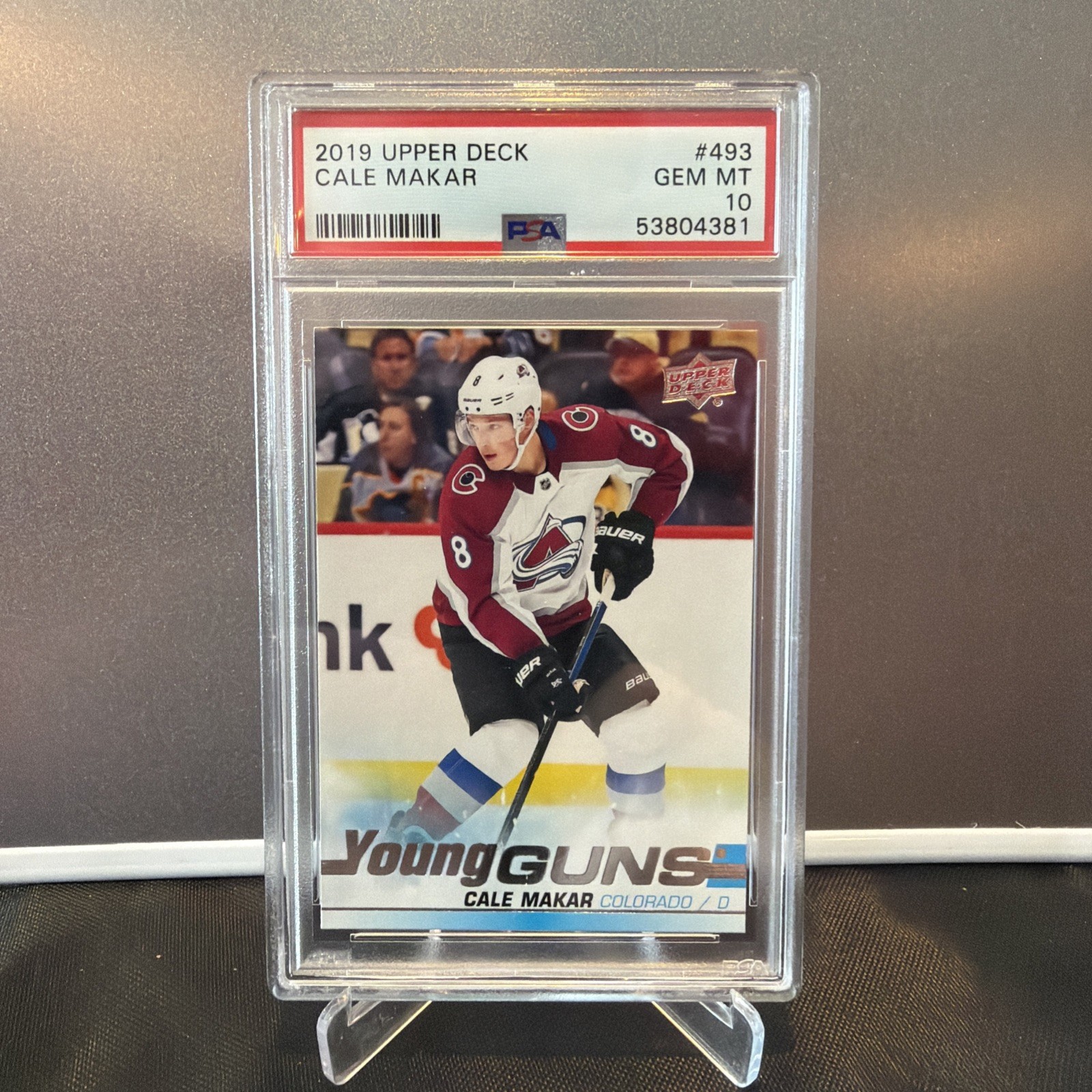 2019-20 Upper Deck Hockey Young Guns #493 Cale Makar RC Rookie PSA 10 GEM MINT