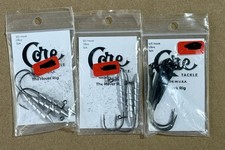 Lot of 3 Core Tackle 1/8pz Hover And Ozark Rig Weedless Jighead-for Swim baits