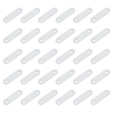 50Pcs Curtain Weights, 10 x 42 x 4mm 13g Iron Drapery Weights, White