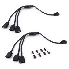 2PCS ARGB Splitter Cable 5V 3 Pin Addressable RGB Splitter Extension Cable ARGB
