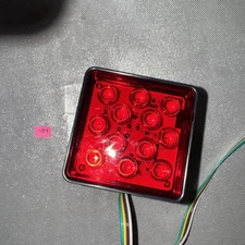 Nilight LED Brake Light Trailer Hitch Cover Square Red Lens Vehicle Tow Hitch