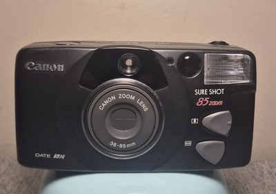 Canon Sure Shot 85 Zoom Date 35mm W Soft Case & Strap  Beautiful Shape LN 