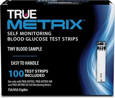 TRUE METRIX Self Monitoring Blood Glucose Test Strips, 100 Strips 