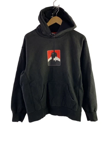 Felpa Supreme con cappuccio M cotone nero usata