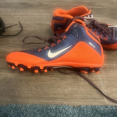 Nike Skin Alpha Pro 2 Football Cleats Athletic 729444-406 Blue Orange Men 10